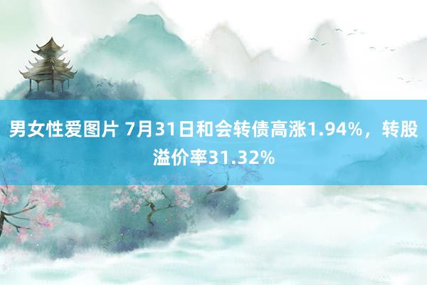 男女性爱图片 7月31日和会转债高涨1.94%，转股溢价率31.32%