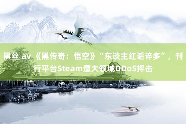 黑丝 av 《黑传奇：悟空》“东谈主红诟谇多”，刊行平台Steam遭大领域DDoS抨击