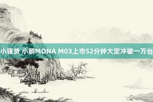 小骚货 小鹏MONA M03上市52分钟大定冲破一万台