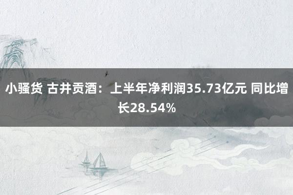 小骚货 古井贡酒：上半年净利润35.73亿元 同比增长28.54%